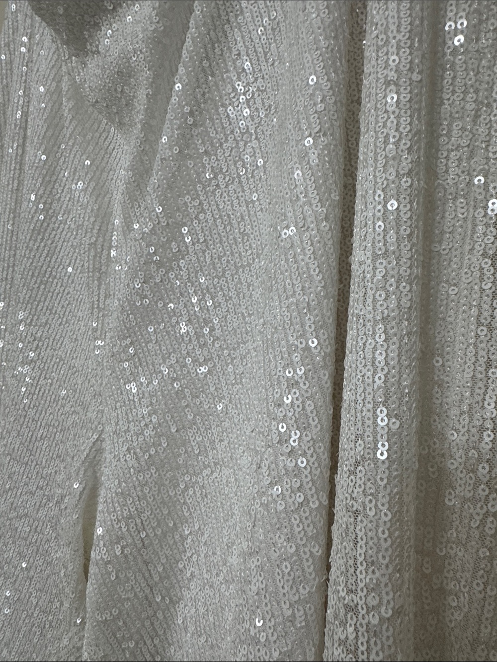 Anne Klein White Sequin Wide-Leg Pants XXL - Picture 2 of 3